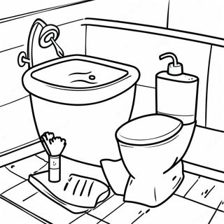 Bathroom Essentials Coloring Page 13471-11062