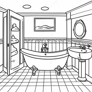 Bathroom Essentials Coloring Page 13471-11064