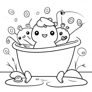 Cute Bathroom Animals Coloring Page 13472-11069