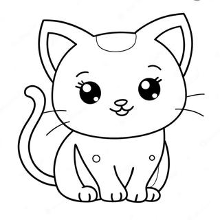 Chibi Cat Coloring Page 13511-11096