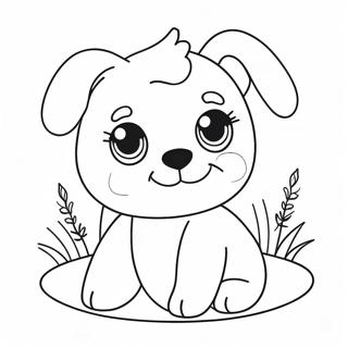 Cute Chibi Dog Coloring Page 13512-11097