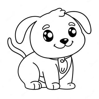 Cute Chibi Dog Coloring Page 13512-11098