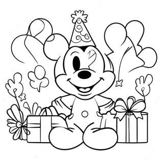 Mickey Mouse Birthday Coloring Pages