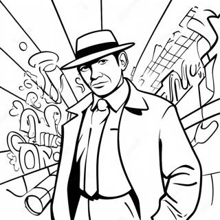 Colorful Gangster Graffiti Wall Coloring Page 1352-1078