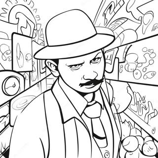 Colorful Gangster Graffiti Wall Coloring Page 1352-1195