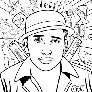 Colorful Gangster Graffiti Wall Coloring Page 1352-1196