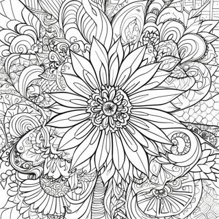 Intricate Kaleidoscope Design Coloring Page 13532-11117