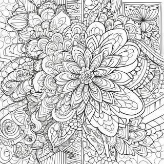 Intricate Kaleidoscope Design Coloring Page 13532-11119