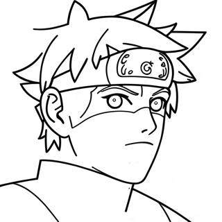 Boruto With Ninja Headband Coloring Page 13542-11121