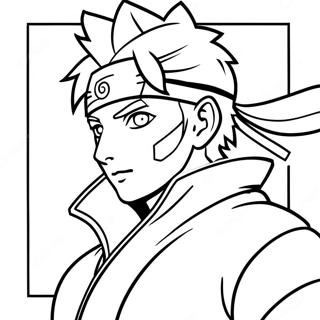 Boruto With Ninja Headband Coloring Page 13542-11122