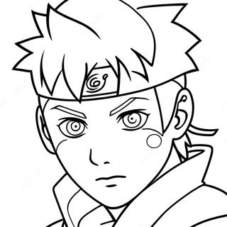 Boruto With Ninja Headband Coloring Page 13542-11123