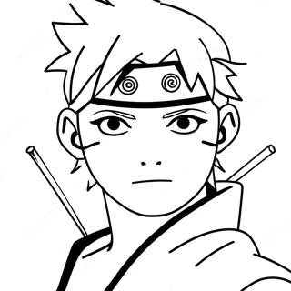 Boruto With Ninja Headband Coloring Page 13542-11124