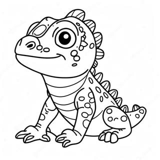 Cute Baby Iguana Coloring Page 13552-11129