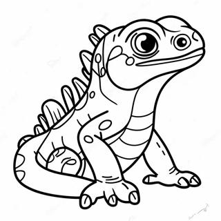 Cute Baby Iguana Coloring Page 13552-11130