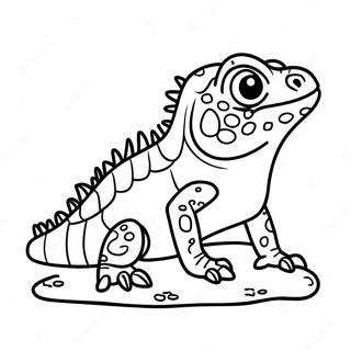 Cute Baby Iguana Coloring Page 13552-11131