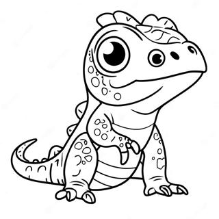 Cute Baby Iguana Coloring Page 13552-11132