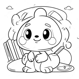 Cute Ipad With Cartoon Characters Coloring Page 13562-11136