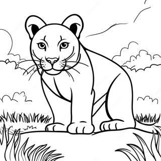 Cougar Coloring Pages