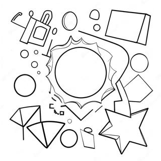 Fun Geometry Shapes Coloring Page 13592-11165