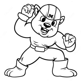 Michigan Wolverines Mascot Coloring Page 13612-11180