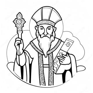 St Patrick Religious Coloring Page 13621-11190