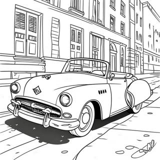 Vintage Convertible Classic Car Coloring Page 1362-1197