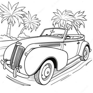 Vintage Convertible Classic Car Coloring Page 1362-1198