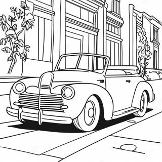 Vintage Convertible Classic Car Coloring Page 1362-1199