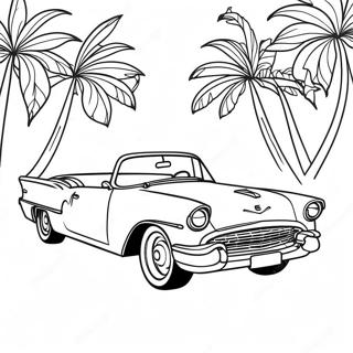 Vintage Convertible Classic Car Coloring Page 1362-1200