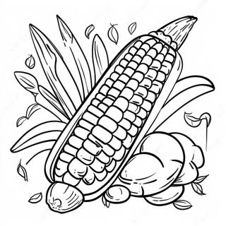 Crafty Corn Coloring Pages