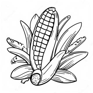 Crafty Corn Coloring Page 13631-11186