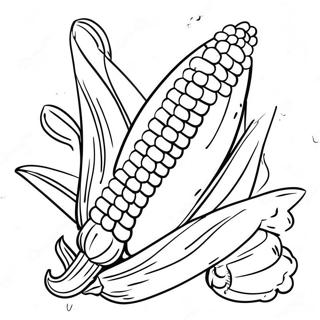 Crafty Corn Coloring Page 13631-11187