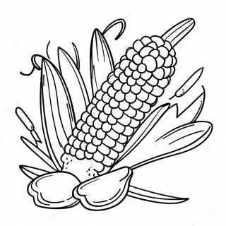 Crafty Corn Coloring Page 13631-11188