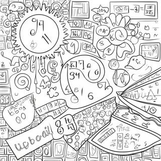 Colorful Math Problems Coloring Page 13642-11203