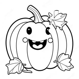 Cute Smiling Pumpkin Coloring Page 13652-11209