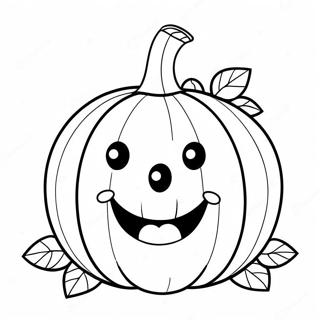 Cute Smiling Pumpkin Coloring Page 13652-11211