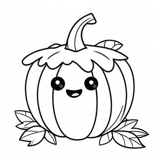 Cute Smiling Pumpkin Coloring Page 13652-11212