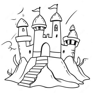 Sand Castle Coloring Pages