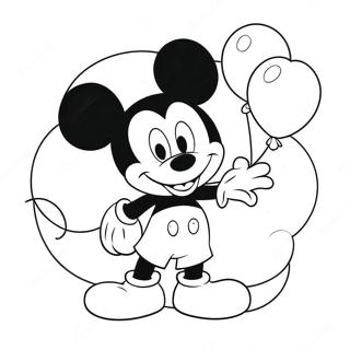 Mickey Mouse Valentine's Day Coloring Pages