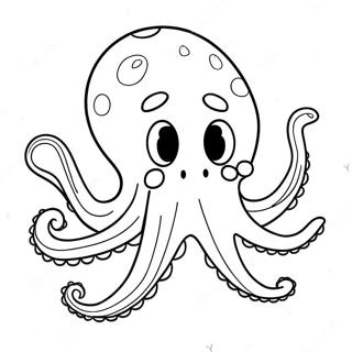 Friendly Kraken With Tentacles Coloring Page 13692-11239