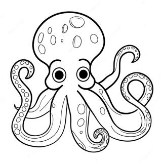 Friendly Kraken With Tentacles Coloring Page 13692-11240