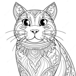 Black Cat Coloring Page 13711-11255