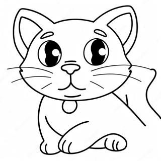 Playful Black Cat Coloring Page 13712-11258