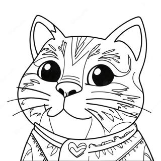 Playful Black Cat Coloring Page 13712-11259