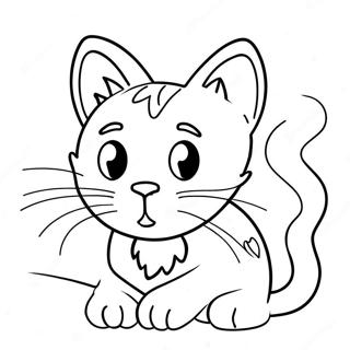 Playful Black Cat Coloring Page 13712-11260