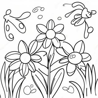 First Day Of Spring Flowers Coloring Page 13741-11278