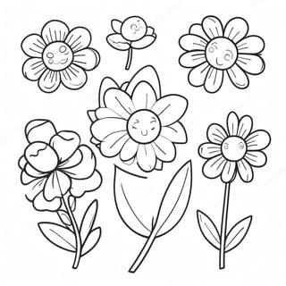 First Day Of Spring Flowers Coloring Page 13741-11280