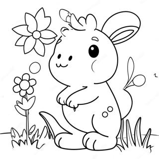 Cheerful Spring Animals Coloring Page 13742-11283