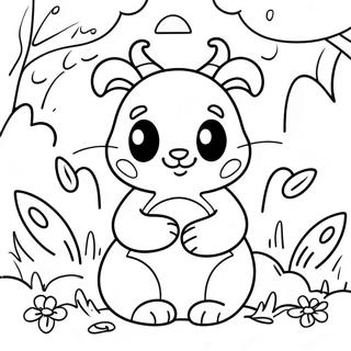 Cheerful Spring Animals Coloring Page 13742-11284