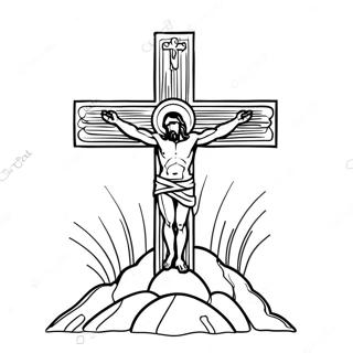 Good Friday Cross Coloring Page 13752-11289